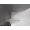 Mexen Velar плъзгаща се душ кабина 90 x 90 см, прозрачна, златна - 871-090-090-01-50