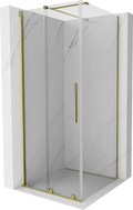 Mexen Velar плъзгаща се душ кабина 120 x 120 см, прозрачна, златиста - 871-120-120-01-50