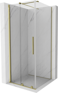 Mexen Velar разтегателна душ кабина 120 x 120 см, прозрачна, златна - 871-120-120-01-50