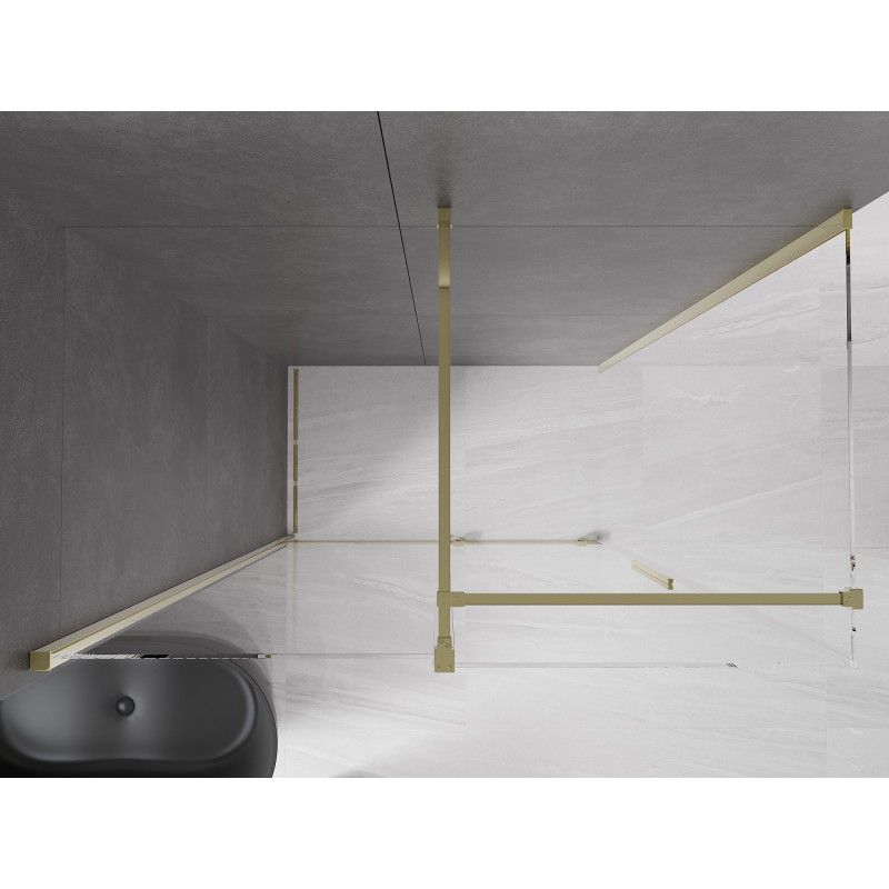 Mexen Velar раздвижна душ кабина 160 x 70 cm, прозрачна, златна - 871-160-070-01-50