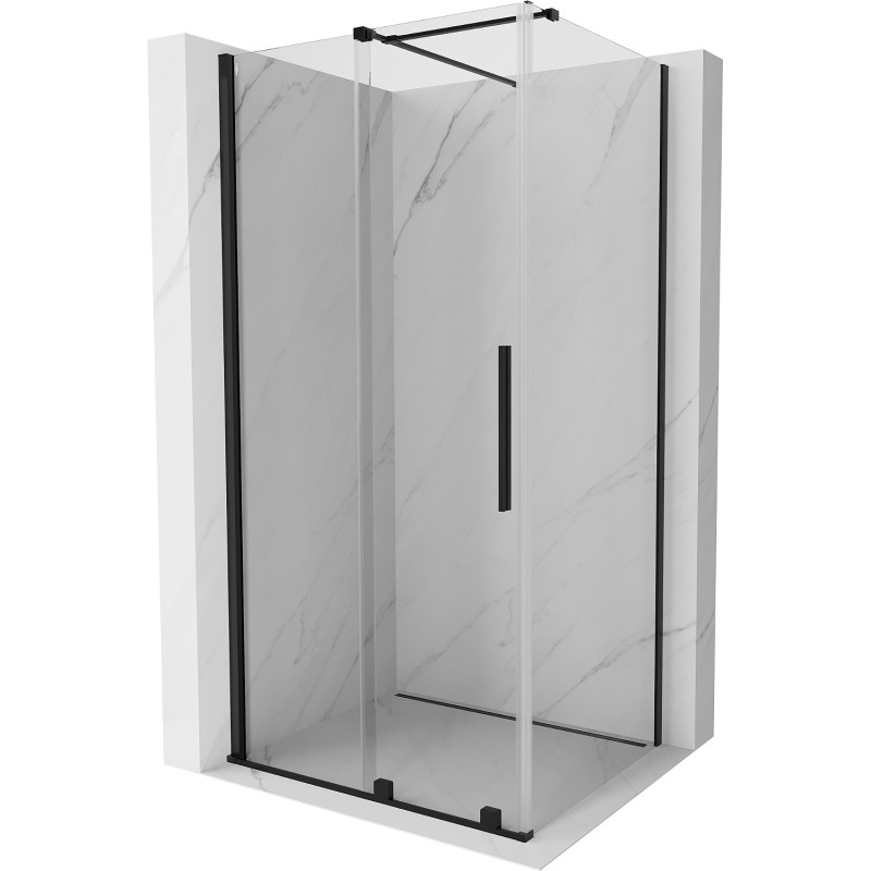 Mexen Velar плъзгаща се душ кабина 90 x 120 cm, прозрачна, черна - 871-090-120-01-70