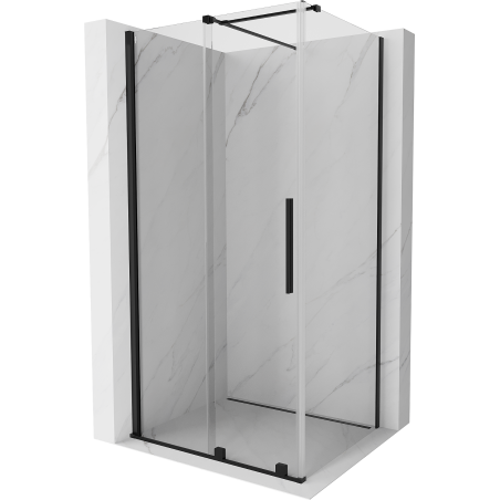 Mexen Velar плъзгаща се душ кабина 110 x 85 см, прозрачна, черна - 871-110-085-01-70