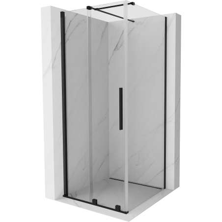 Mexen Velar плъзгаща душ кабина 110 x 110 см, прозрачна, черна - 871-110-110-01-70