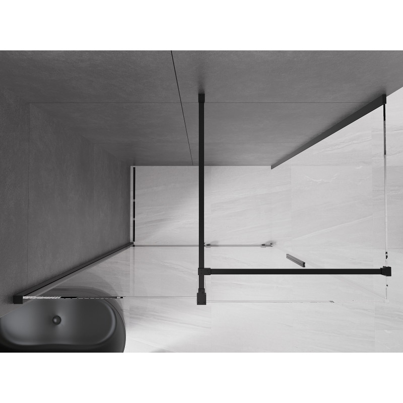 Mexen Velar подвижна душ кабина 150 x 70 см, прозрачна, черна - 871-150-070-01-70