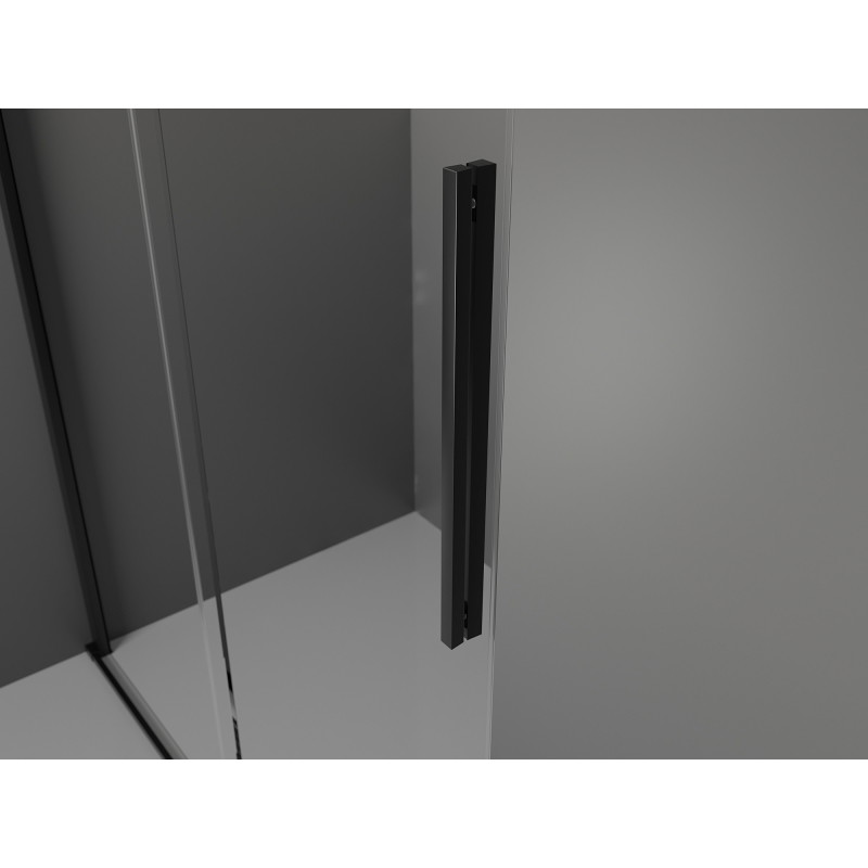 Mexen Velar разпъваема душ кабина 160 x 85 см, прозрачна, черна - 871-160-085-01-70
