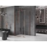 Mexen Velar душ кабина с плъзгащи се врати 110 x 100 см, прозрачно, розово злато - 871-110-100-01-60