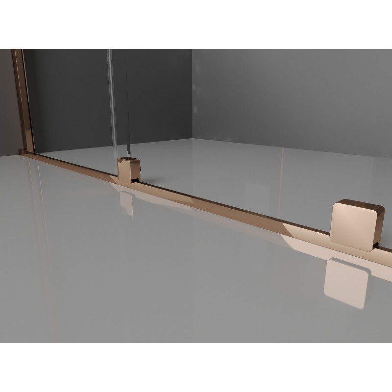Mexen Velar плъзгаща се душ кабина 120 x 80 см, прозрачна, розово злато