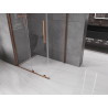 Mexen Velar плъзгаща се душ кабина 130 x 80 см, прозрачна, розово злато