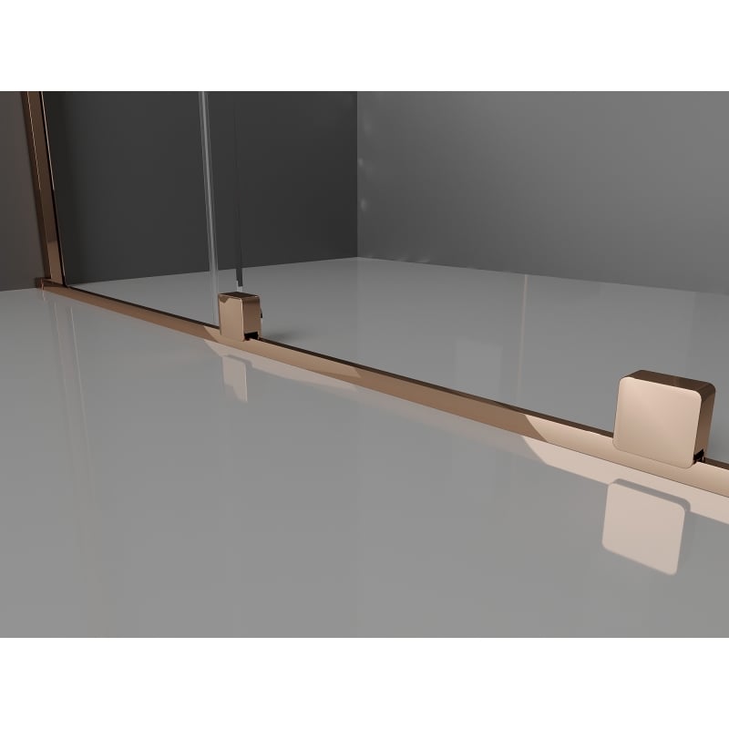Mexen Velar плъзгаща се душ кабина 130 x 85 cm, прозрачна, розово злато