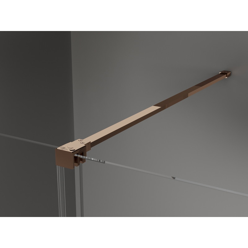 Mexen Velar плъзгаща се душ кабина 150 х 100 см, прозрачна, розово злато