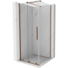 Mexen Velar плъзгаща се душ кабина 90 x 90 см, прозрачна, розово злато - 871-090-090-01-60