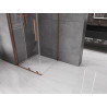 Mexen Velar плъзгаща се душ кабина 110 x 110 см, прозрачна, розово злато