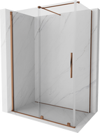 Mexen Velar душ кабина раздвижна 130 x 70 см, прозрачна, розово злато - 871-130-070-01-60