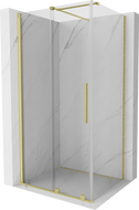 Mexen Velar плъзгаща се душ кабина 90 x 120 см, прозрачна, златно четкано