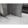 Mexen Velar плъзгаща се душ кабина 110 x 110 см, прозрачна, златна четкана