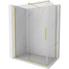 Mexen Velar плъзгаща се душ кабина 150 x 90 cm, прозрачна, златна четкана - 871-150-090-01-55