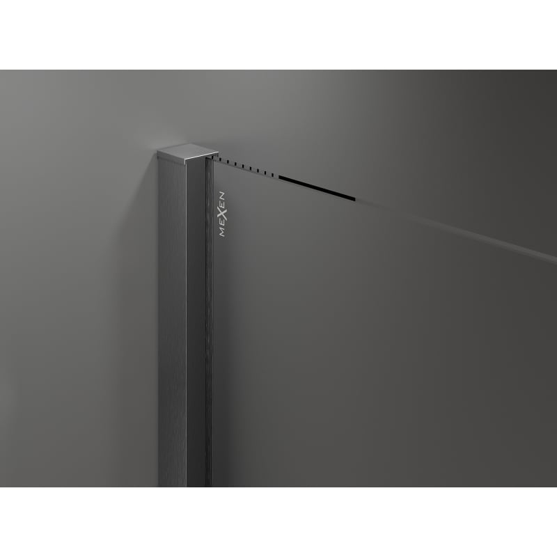 Mexen Velar плъзгаща се душ кабина 90 x 100 см, прозрачна, четка в цвят