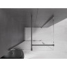 Mexen Velar Разтегателна душ кабина 100 x 80 см, прозрачна, четка в сиво
