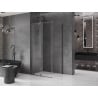 Mexen Velar душ кабина с плъзгаща се врата 110 x 90 см, прозрачна, четка gun gray - 871-110-090-01-66