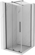 Mexen Velar плъзгаща се душ кабина 110 x 110 см, прозрачна, четка gun gray - 871-110-110-01-66