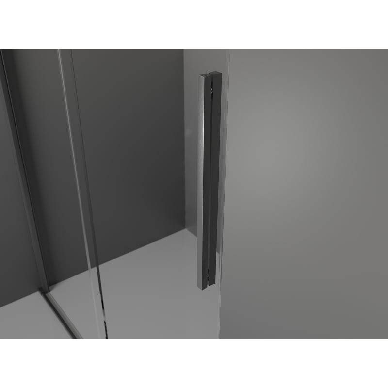 Mexen Velar плъзгаща се душ кабина 150 x 85 см, прозрачна, четкано сиво