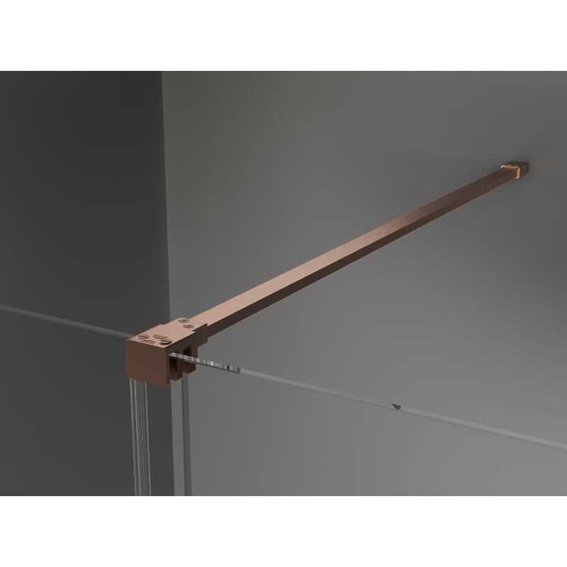 Mexen Velar плъзгаща се душ кабина 100 x 85 см, прозрачна, матирана мед