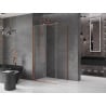 Mexen Velar душ кабина с плъзгащи врати 100 x 120 см, прозрачен, четкан мед - 871-100-120-01-65