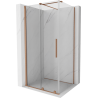 Mexen Velar плъзгаща се душ кабина 130 x 100 cm, прозрачна, четкана мед - 871-130-100-01-65