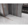 Mexen Velar плъзгаща се душ кабина 130 x 100 cm, прозрачна, четкана мед - 871-130-100-01-65