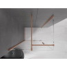 Mexen Velar плъзгаща се душ кабина 130 x 100 см, прозрачна, четкана мед