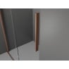 Mexen Velar душ кабина с плъзгащи се врати 140 x 100 см, прозрачна, матирано месинг - 871-140-100-01-65