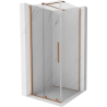 Mexen Velar плъзгаща се душ кабина 120 x 120 см, прозрачна, четкана мед
