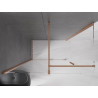 Mexen Velar плъзгаща се душ кабина 130 x 75 см, прозрачна, четкана мед