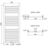 Mexen Mars радиатор за баня 1200 x 500 mm, 528 W, бял - W110-1200-500-00-20