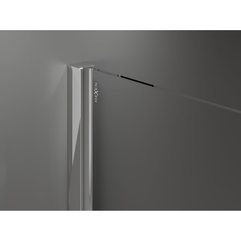 Mexen Velar плъзгащ се душ параван Walk-in 80 x 200 см, прозрачен 8 мм, хром