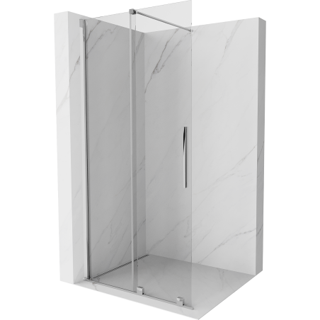 Mexen Velar плъзгаща се преграда за душ Walk-in 110 x 200 см, прозрачна 8 мм, хром