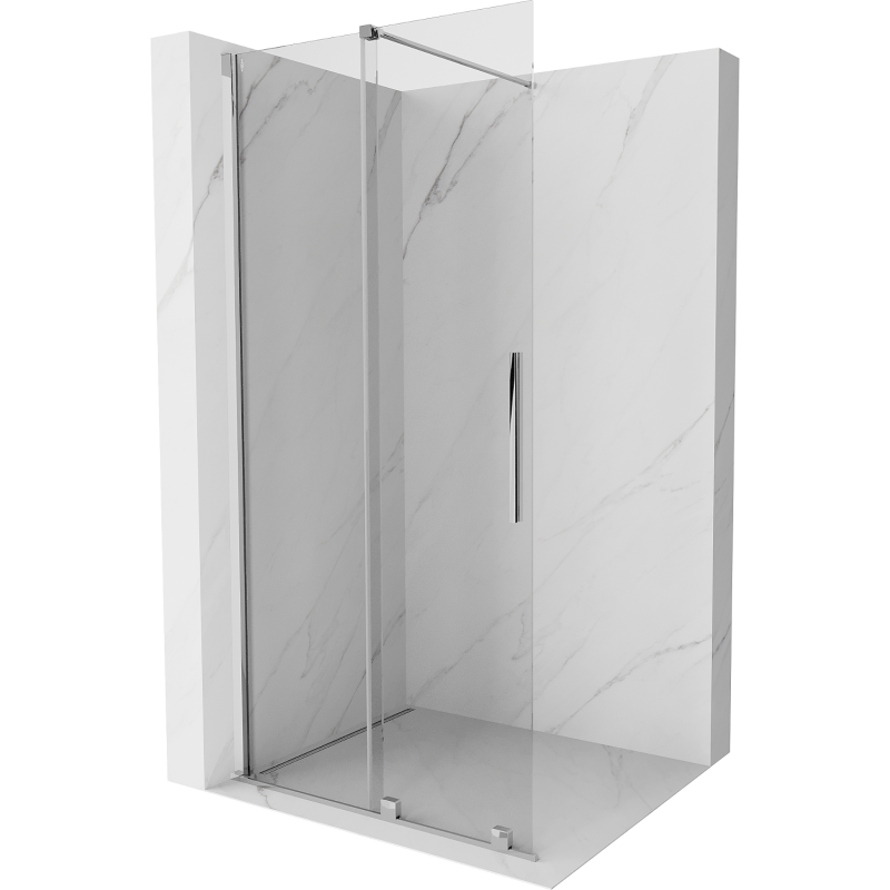 Mexen Velar плъзгаща се душ стена Walk-in 120 x 200 см, прозрачна 8 мм, хром - 871-120-000-03-01