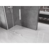 Mexen Velar плъзгащ се душ параван Walk-in 80 x 200 см, прозрачен 8 мм, бял
