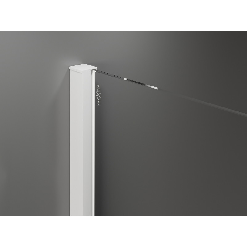 Mexen Velar плъзгаща се душ стена Walk-in 110 x 200 см, прозрачна 8 мм, бяла