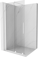 Mexen Velar разтегателен душ завеса Walk-in 120 x 200 см, прозрачно 8 мм, бяло - 871-120-000-03-20