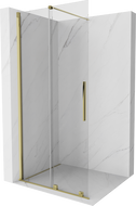 Mexen Velar преграда за душ бална Walk-in 100 x 200 см, прозрачна 8 мм, златна - 871-100-000-03-50