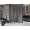 Mexen Velar плъзгаща се душ преграда Walk-in 90 x 200 см, прозрачна 8 мм, златна