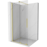 Mexen Velar плъзгаща се душ стена Walk-in 90 x 200 cm, прозрачна 8 mm, златна матирана