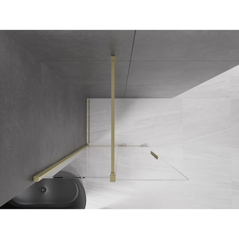 Mexen Velar разтегаем партиционен панел за душ Walk-in 110 x 200 см, прозрачен 8 мм,