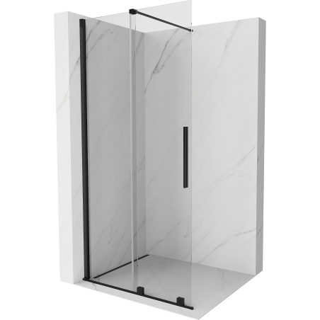 Mexen Velar плъзгаща се душ стена Walk-in 100 x 200 cm, прозрачна 8 mm, черна - 871-100-000-03-70
