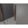 Mexen Velar плъзгаща се душ-преграда Walk-in 75 x 200 см, прозрачна 8 мм, розово