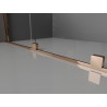 Mexen Velar плъзгаща се душ стена Walk-in 110 x 200 cm, прозрачна 8 mm, розово злато