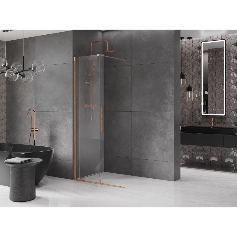 Mexen Velar плъзгаща се душ стена Walk-in 80 x 200 см, прозрачна 8 мм, матирано