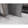 Mexen Velar Плъзгаща душ-преграда Walk-in 85 x 200 cm, прозрачна 8 mm, четка мед