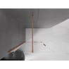 Mexen Velar Плъзгаща душ-преграда Walk-in 85 x 200 cm, прозрачна 8 mm, четка мед